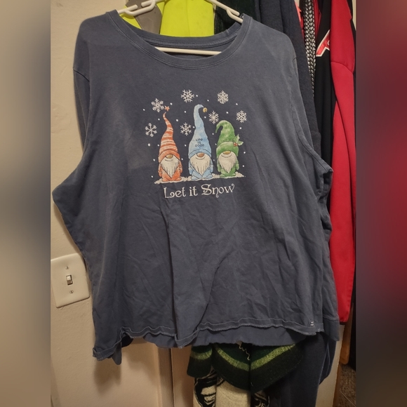 Life Is Good Tops - Christmas shirt says let it snow